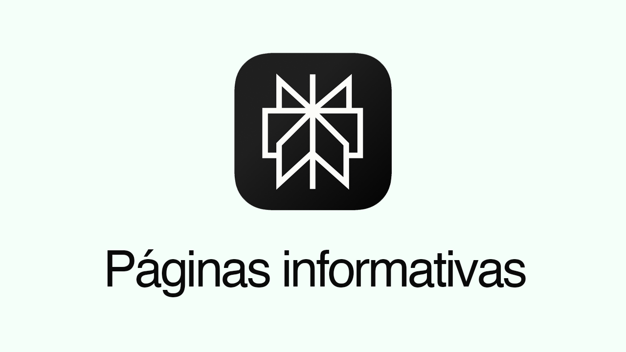 Icono de Perplexity con el titulo de la clase escrito debajo: "Páginas informativas"