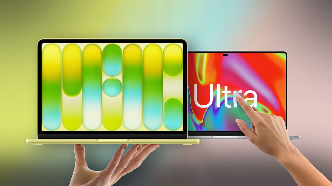 Portada del podcast 354 con el MacBook Neo y un MacBook Pro con la palabra Ultra en pantalla.