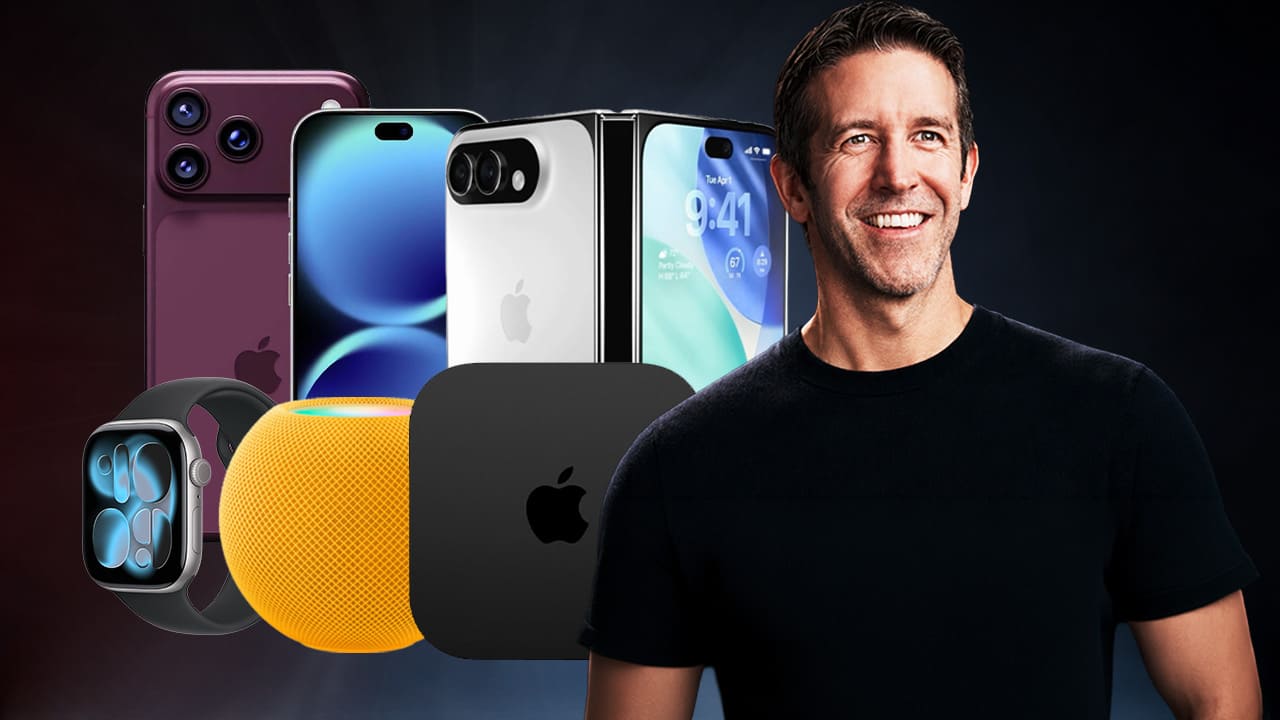 Posible iPhone plegable junto al iPhone 18 Pro, Apple Watch, HomePod, Apple TV y John Ternus.